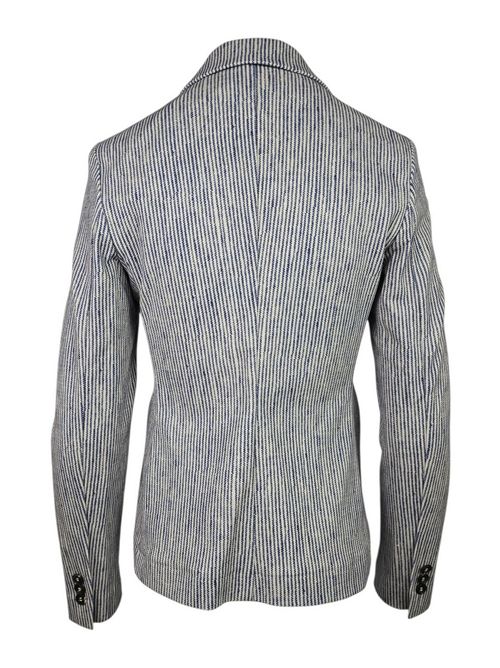 giacca donna doppiopetto rigata bianco e blu Good match | AB7431R76